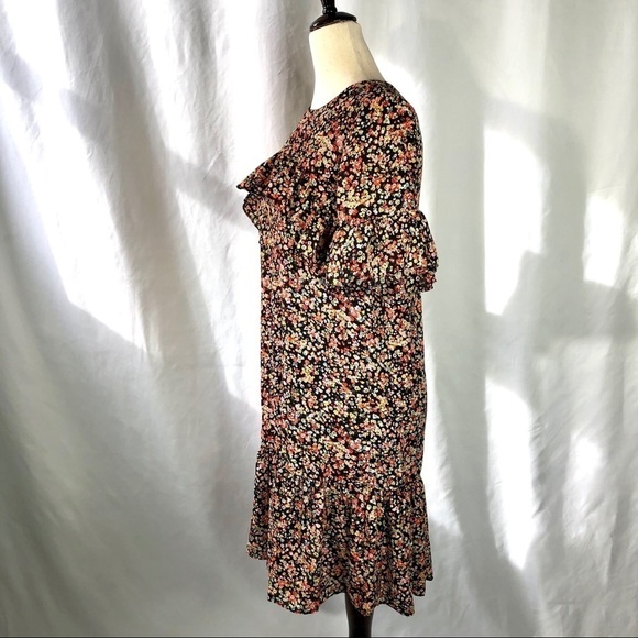 NWT Alison Andrews micro floral dress with flounce - Picture 4 of 9